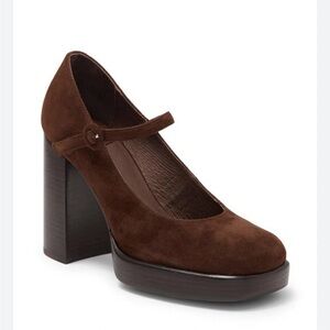 Jeffrey Campbell Mary Ann Platform Brown Suede Shoes
